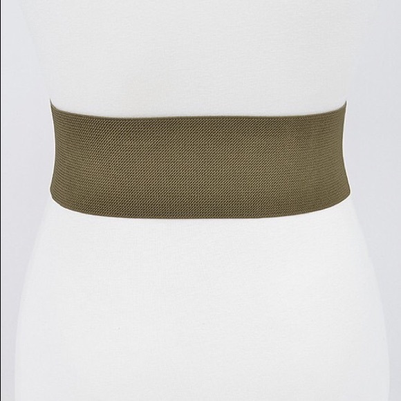 Gold Buckle Elastic Waist Statement Belt - Picture 5 of 13